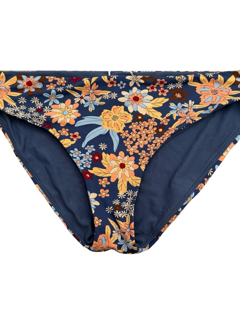 NWT Roxy Beach Classics Hipster Bikini Bottoms Bijou Blue Tropic Flat Sz XL
